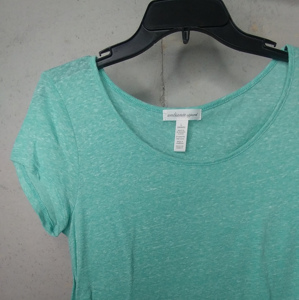 Ambiance apparel light green tee